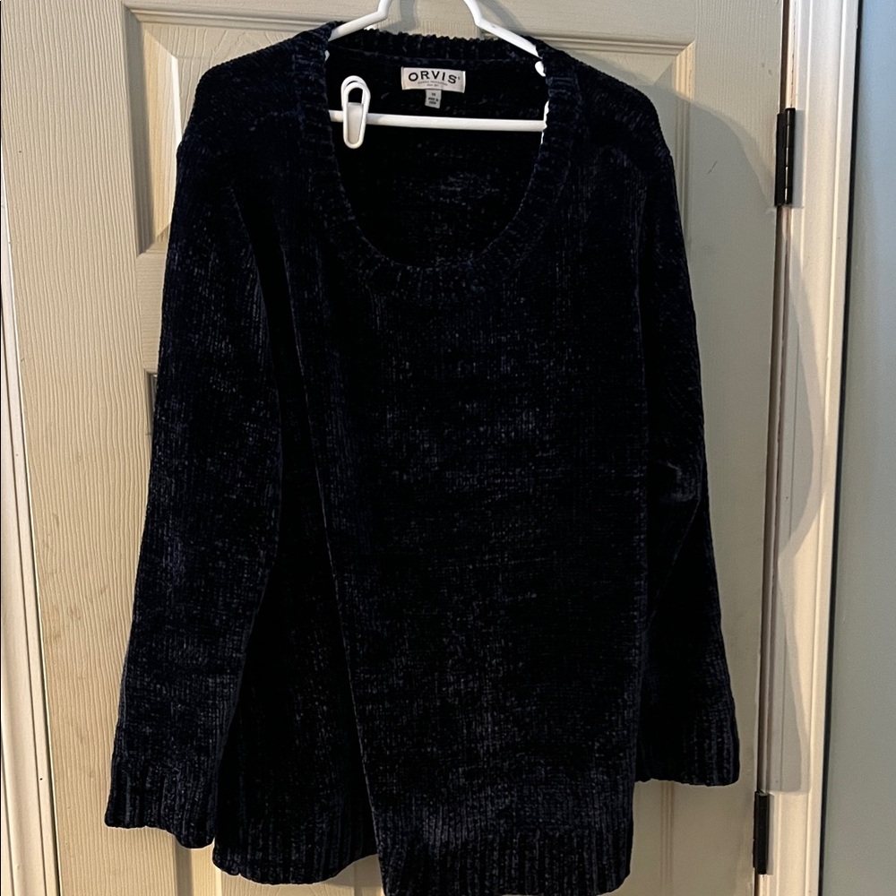 Orvis Women's Dark Blue Knit Sweater